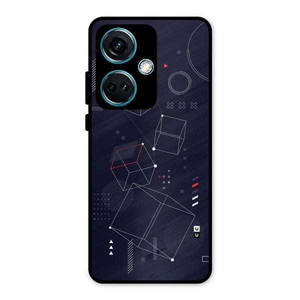 Royal Abstract Shapes Metal Back Case for OnePlus Nord CE 3 5G